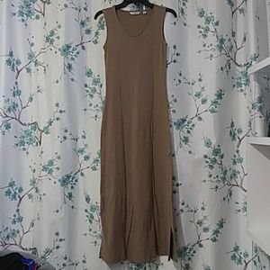 New York Petite Ponte Knit Dress With Hem Slit